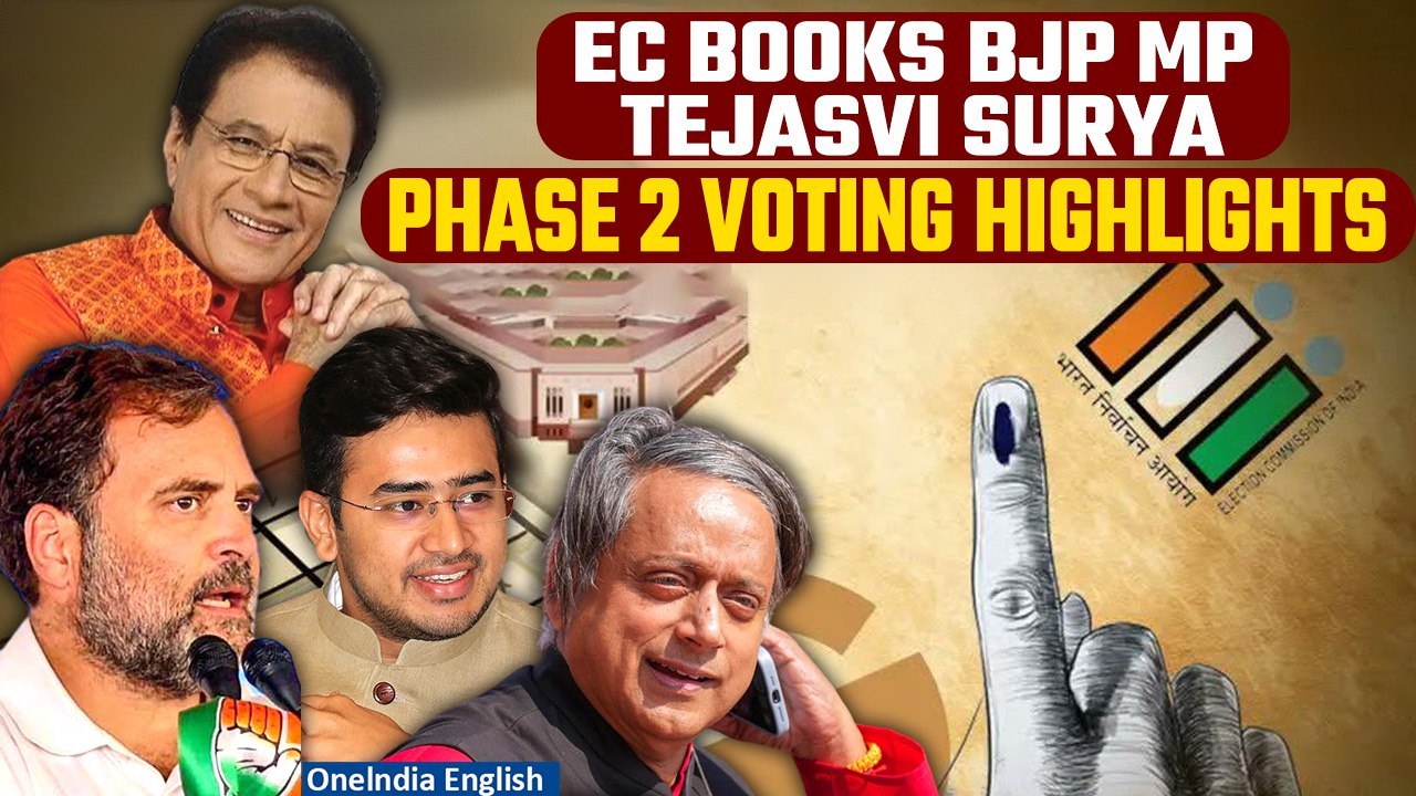 LS Polls Phase 2 2024: Case filed against Tejasvi Surya, Over 60% voter turnout and more | Oneindia