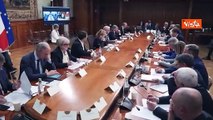 G7, incontro Governo - sindacati a Palazzo Chigi, Meloni presiede riunione