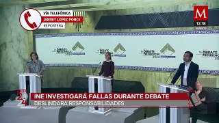 INE informa que investigará fallas en la transmisión del debate