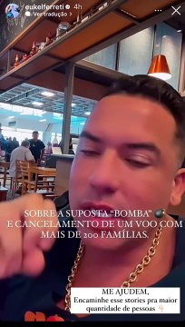 Voo é cancelado após brincadeira de influenciador com bomba; saiba detalhes