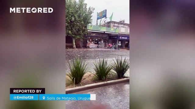 Extreme hailstorm causes chaos in Solís De Mataojo, Uruguay