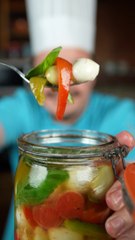 Mozzarella aux poivrons et à l'ail marinés ! #Dailycuisine  #Dailyfood