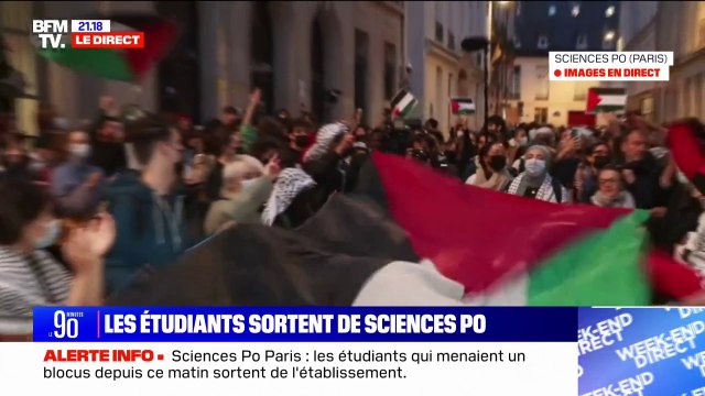 Blocage de Sciences Po Paris: la direction de l'établissement annonce la suspension des saisines de la section disciplinaire engagées depuis le 17 avril contre les étudiants propalestiniens