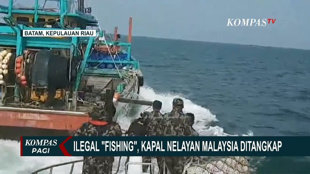 Kapal Nelayan Malaysia Ditangkap Usai Lakukan Ilegal Fishing di Selat Malaka