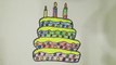 Cake drawing Painting & Colouring for kids_ Learn how to draw Birthday Cake Drawings for Kids