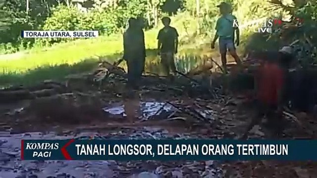 Longsor Terjang Toraja Utara, Delapan Orang Tertimbun