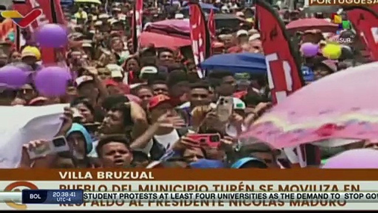 Portuguesa State citizens mobilize against sanctions and in support of Nicolas Maduro