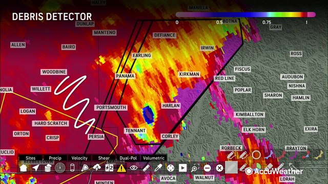 Large tornado captured live on AccuWeather