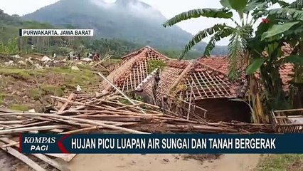 Hujan Deras Picu Luapan Air Sungai dan Tanah Bergerak di Purwakarta