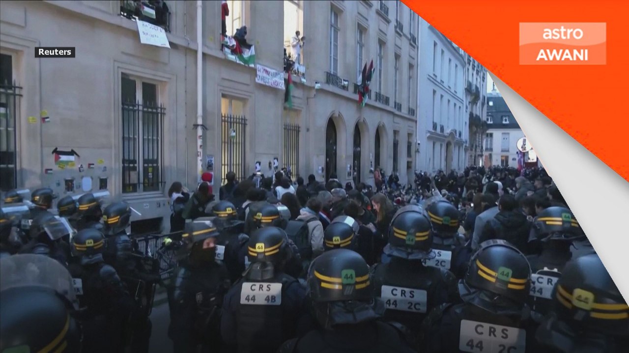 Penunjuk perasaan pro-Palestin di Paris kepung universiti