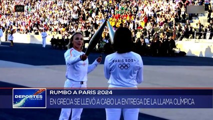 DEPORTES TELESUR 26-04-2024 Grecia entregó la llama olímpica de los juegos de París 2024