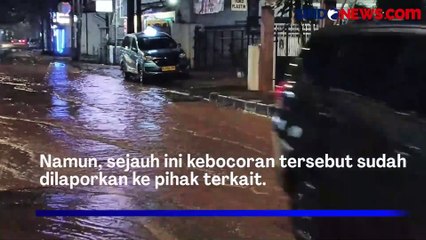 Pipa PAM Bocor di Pondok Kopi, Genangan Air Rendam Jalanan