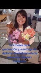 Ya 7 meses de la graduación y la entrega de diploma de chef repostera panadera Culinario Coronado