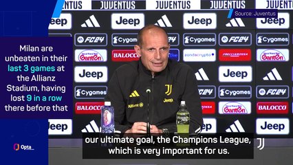 Allegri stresses importance of Juve making Champions League