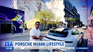 Roberto López Olvera manejó un Porsche Taycan Turbo S en Miami