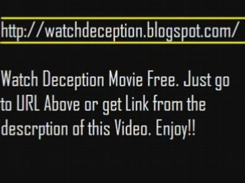 Watch Deception 2008 Movie Online For Free