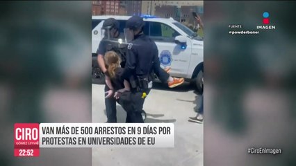 Van más de 500 estudiantes detenidos en EU por protestas a favor de Palestina