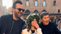 Bologna, studentessa si laurea: Morandi e Cremonini si fermano per una foto