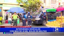 La Victoria: realizan operativo contra buses, colectivos, cousters y combis