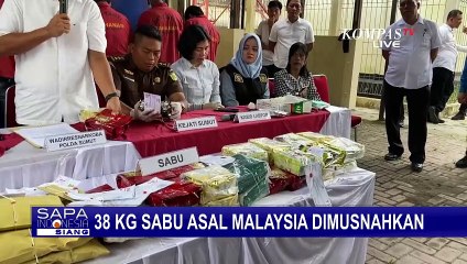 Polda Sumut Musnahkan 38 Kilgoram Sabu, 205 Gram Ganja, dan 193 Pil Ekstasi dari Malaysia!