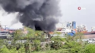 Ordu’da limanda tekne yangını başladı! Söndürme çalışmaları sürüyor