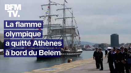 La flamme olympique est en route pour Marseille à bord du Belem