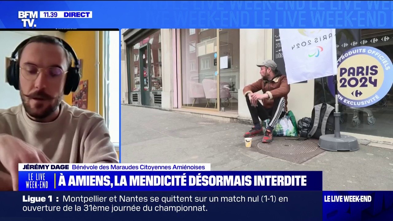 Arrêté anti-mendicité à Amiens: "Elle me choque et elle nous choque toutes et tous", déclare Jérémy Dage, bénévole des Maraudes Citoyennes Amiénoises