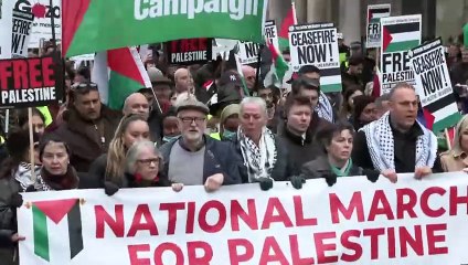 تظاهرة مؤيدة للفلسطينيين في لندن