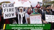 Protes mahasiswa terus berlanjut di universitas-universitas Amerika