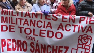 De la exaltada Montero a los militantes más llamativos: los momentos más locos de la concentración en Ferraz