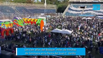 Download Video: Los 100 años del Bosque: miles de hinchas de Gimnasia en la fiesta del Juan C. Zerillo