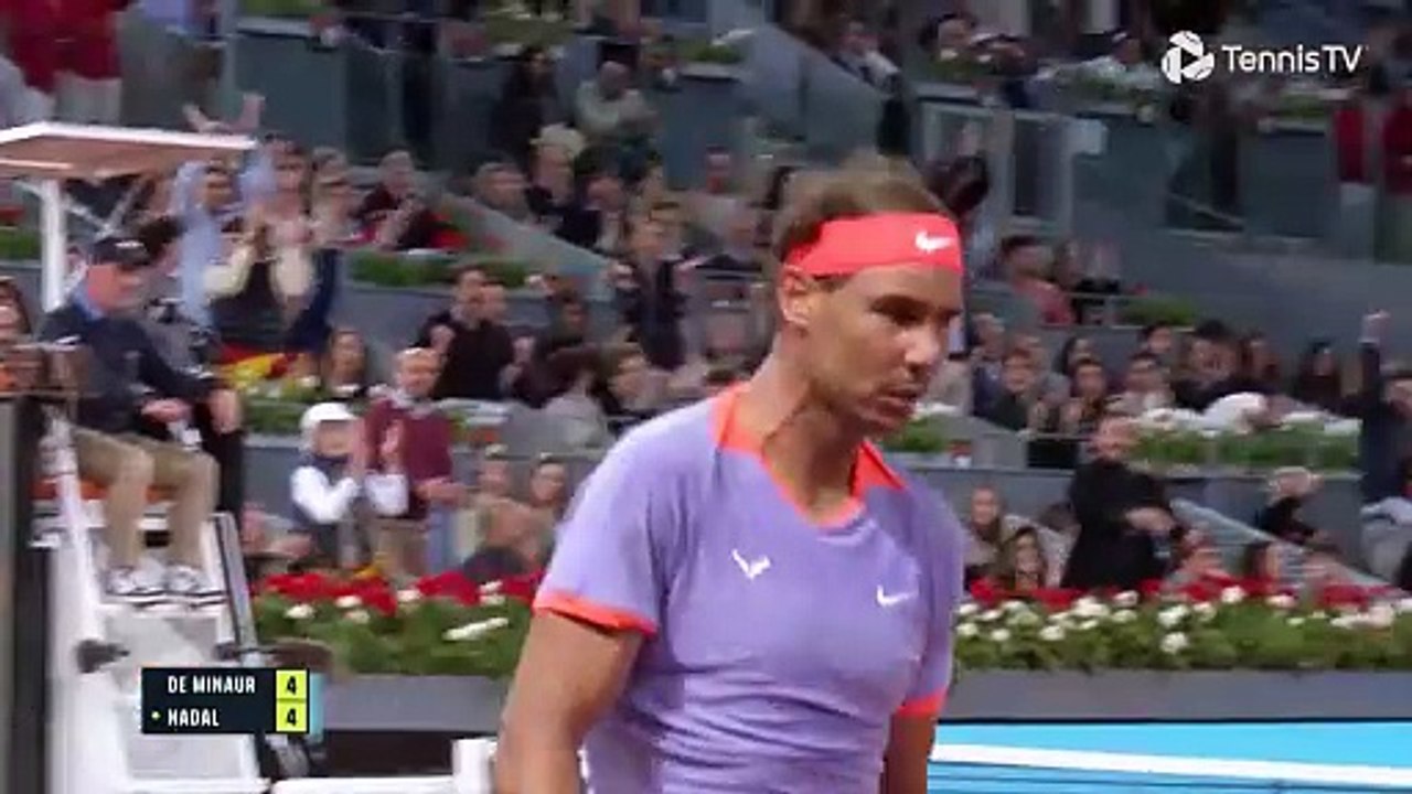 Rafael Nadal vs Alex De Minaur! _ Madrid 2024 Highlights video