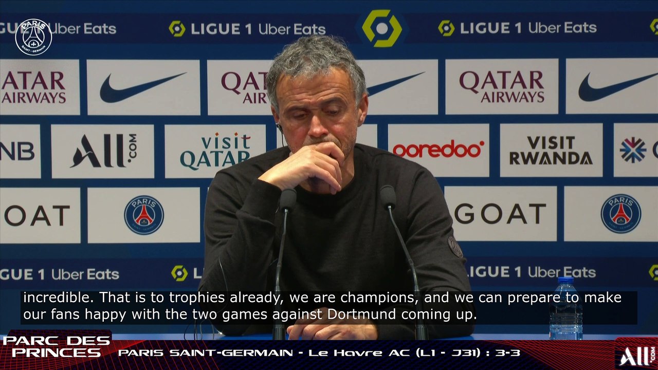️ Replay - Paris Saint-Germain - Le Havre AC : La conf de presse d'après-match de Luis Enrique