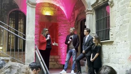 Elena Fort durante la exposición de los NFTs del Barça en el Moco Museum de Barcelona