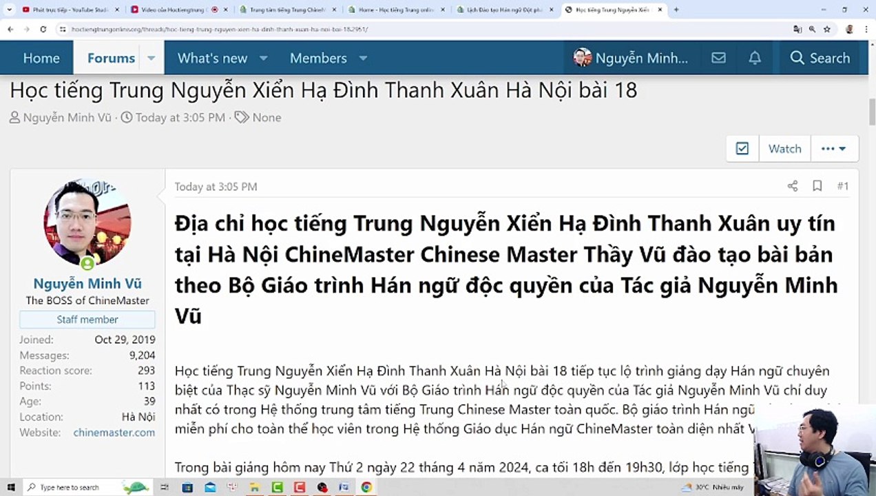 Học tiếng Trung Nguyễn Xiển Hạ Đình Thanh Xuân Hà Nội bài 18