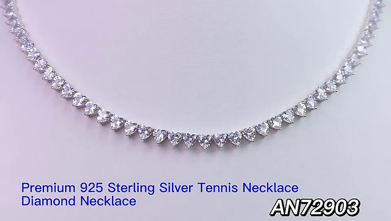 5a cz necklace tennis chain 925 sterling silver moissanite 3mm 4mm tennis necklace 16 inch tennis chain necklace PRODUCTS