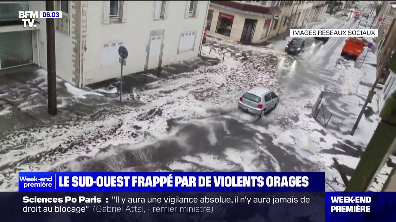 Le Sud-ouest frappé par de violents orages et 14.000 éclairs recensés samedi, l'épisode cévenol se décale sur l'ouest du pays ce dimanche