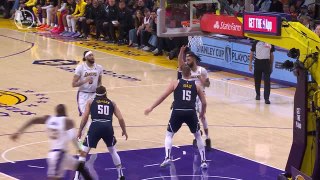 LeBron and D'Angelo Russell combine for the alley-oop jam
