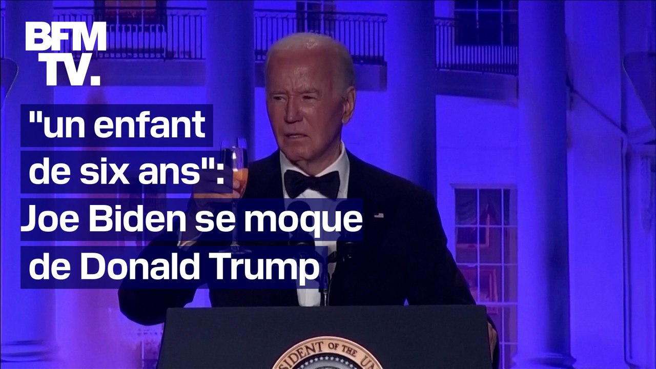 "Un enfant de six ans": Joe Biden se moque de Donald Trump lors du dîner des correspondants de la Maison Blanche
