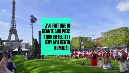 J'ai fait une dictée géante aux pieds de la Tour Eiffel (et Marc Lévy m'a gentiment humilié)