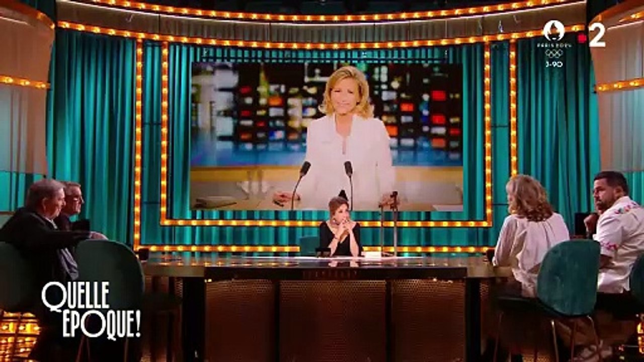 Claire Chazal émue aux larmes en revoyant les images de ses adieux au JT de TF1 dans "Quelle époque !"