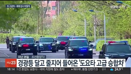 이번엔 줄지은 도요타 고급차량…대북제재 '구멍'