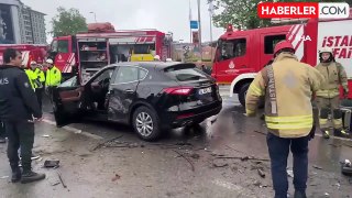 Beşiktaş Büyükdere Caddesi'nde zincirleme kaza! Yaralılar var, çok sayıda ekip bölgede