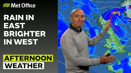 Met Office Afternoon Forecast 28/04/24 - Drier for many, wet to the east