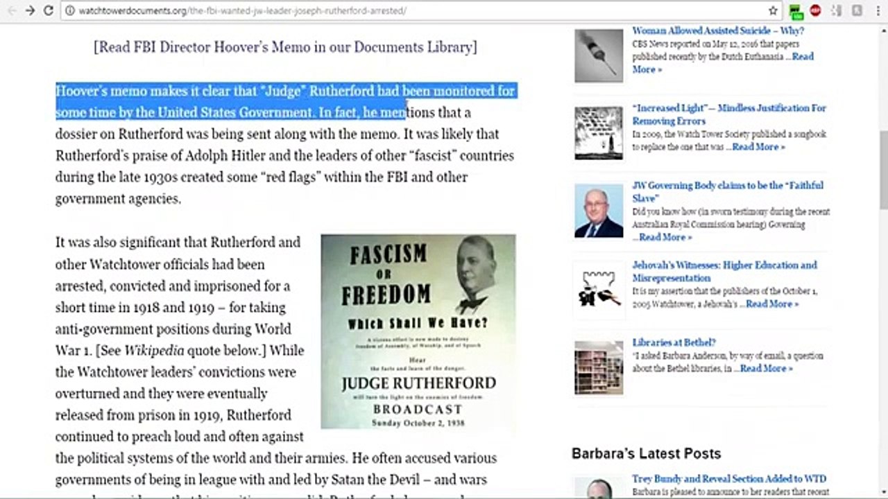 "FBI et Joseph R"