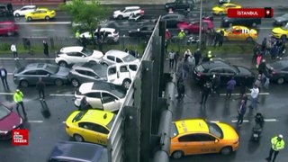 İstanbul Beşiktaş'da zincirleme trafik kazası