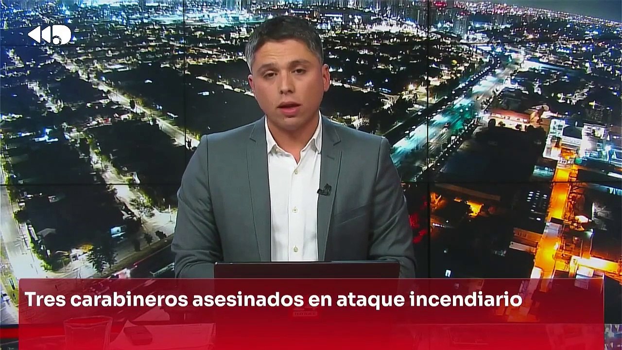 Momento en el que los canales comienzan sus coberturas por la muerte de 3 carabineros en Cañete