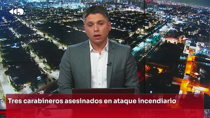 Momento en el que los canales comienzan sus coberturas por la muerte de 3 carabineros en Cañete