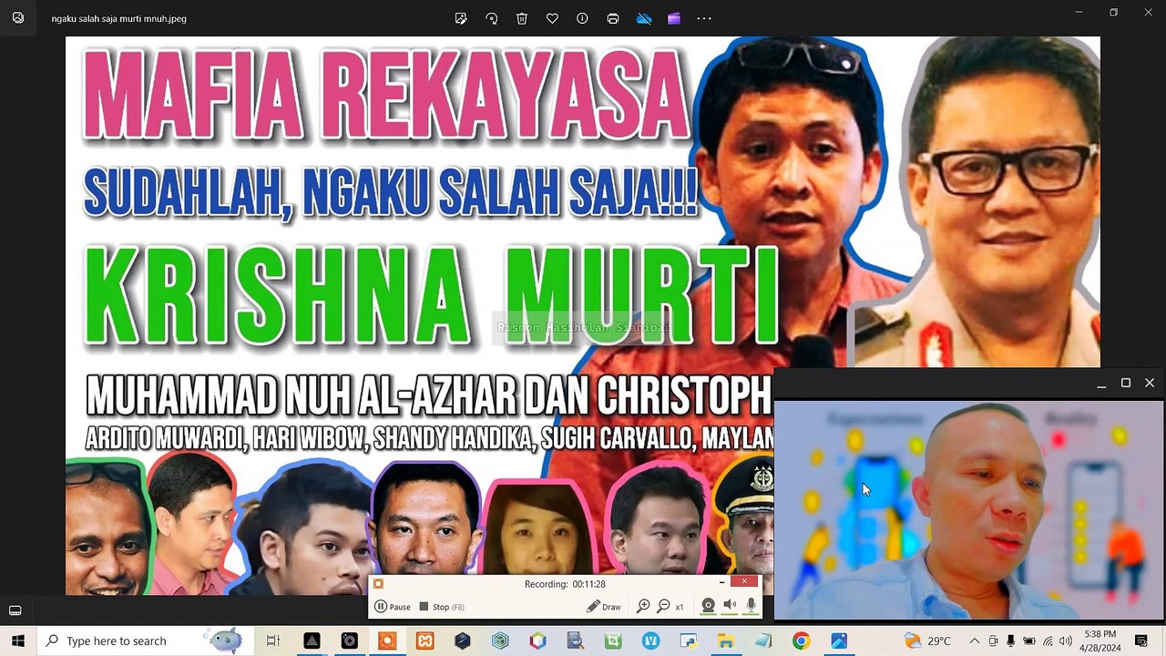 KRISHNA MURTI NGAKU SALAHLAH! JADI JUSTICE COLLABORATOR!