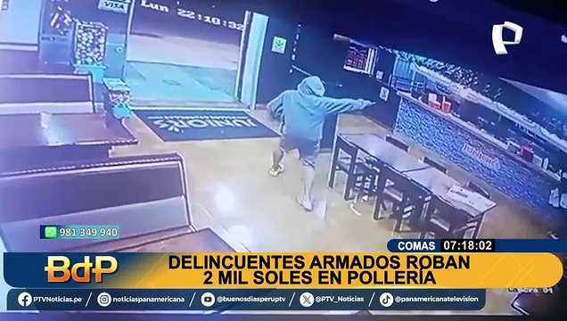 Terror en pollería de Comas: delincuentes roban 2 mil soles y 3 celulares en restaurante